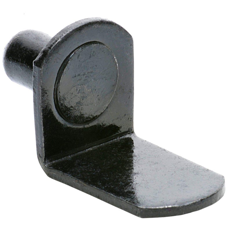 Desunia 1/4" Bracket Style Cabinet Shelf Support Pegs | Black | 50 Pack - Image 1